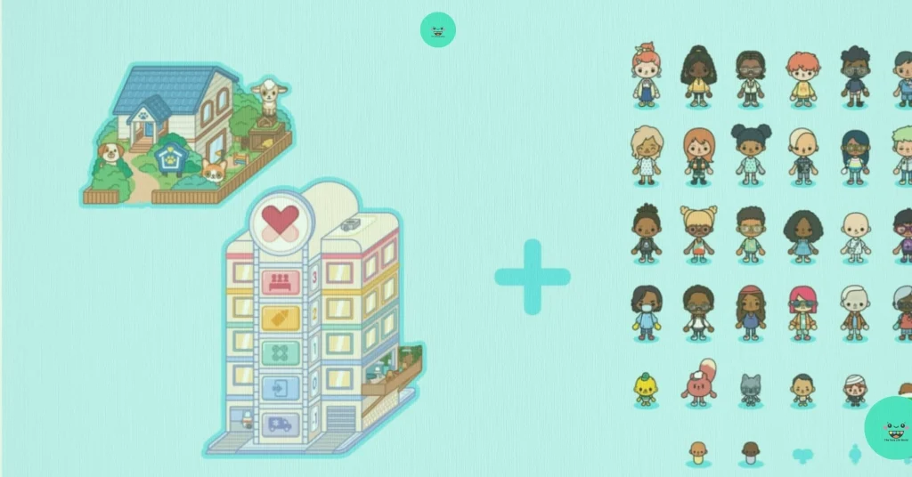 7 scenes, 40 characters, 93 pets, 2 Home Designer houses, 190+ Furniture and decorations